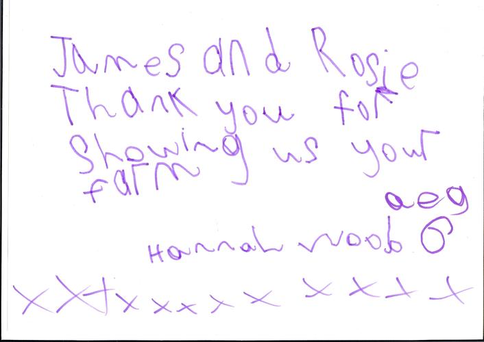 A nice letter from one of our guests