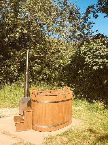 The hot tub ready for action