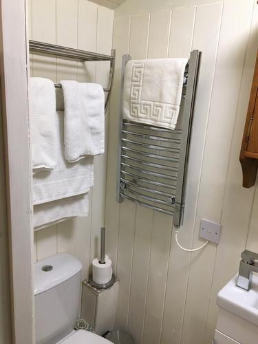 Hot towel rail  and w.c.